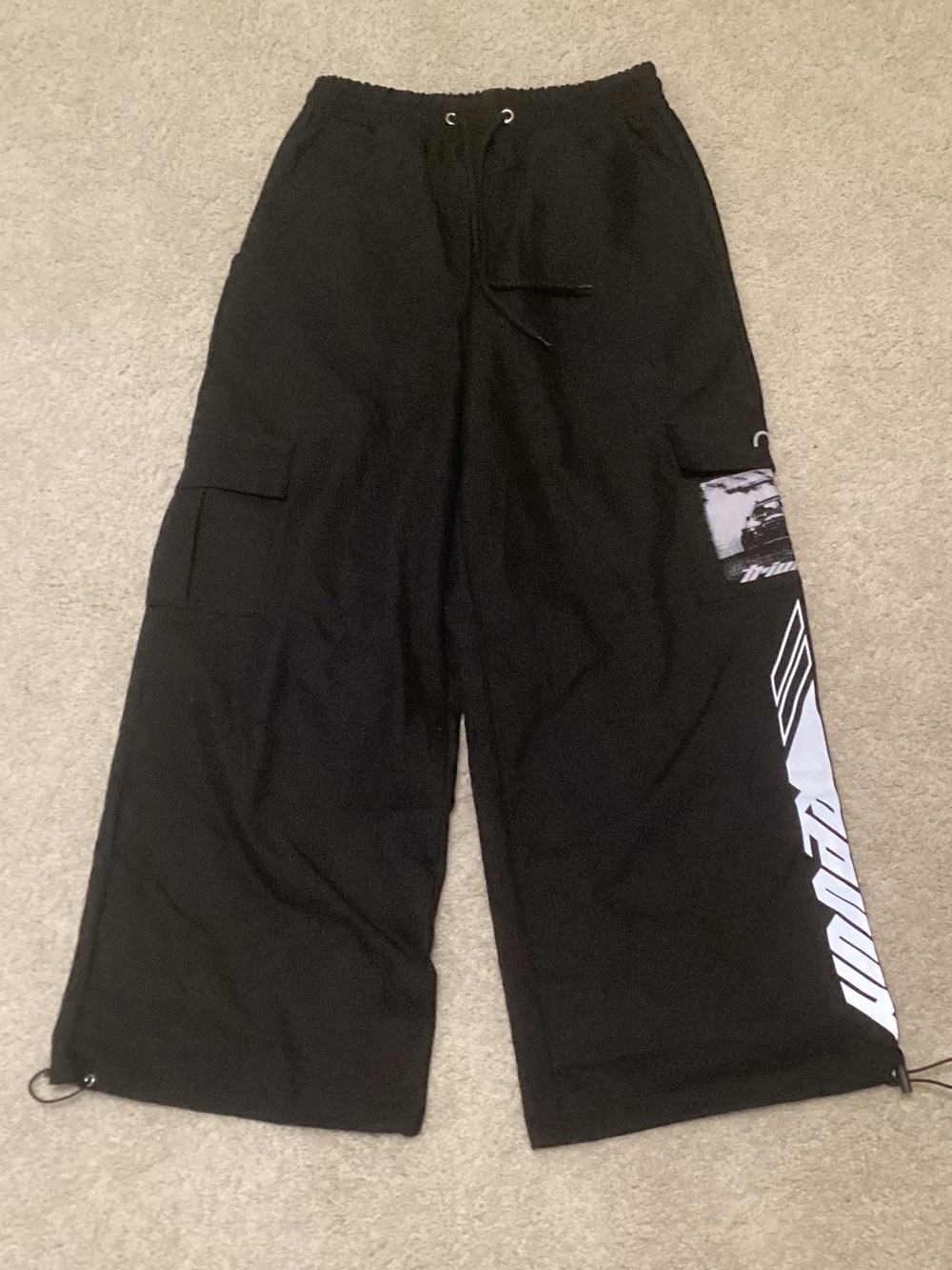 Revvn limited collection black baggy cargo pants